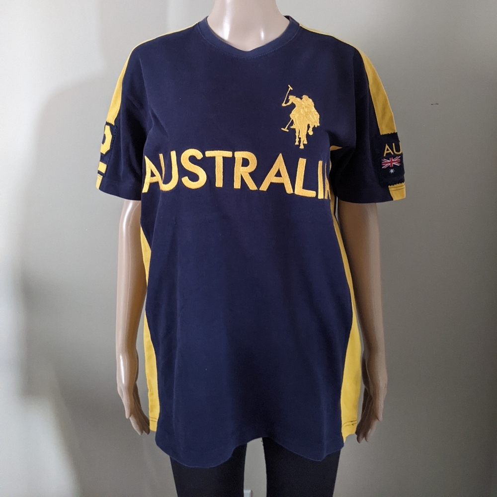 Vintage US Polo Assn Australia embroidered tshirt, men's medium